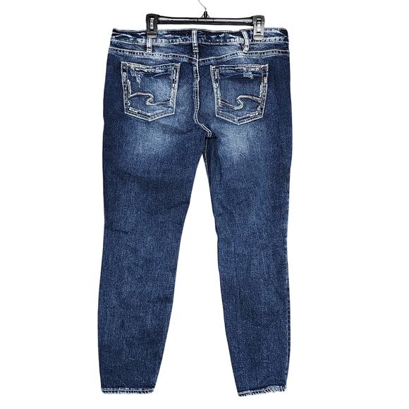 Silver‎ Jeans CO. Elyse Skinny Jeans Tagged 32/27, Actual Measure 35-36x27 - Picture 2 of 9